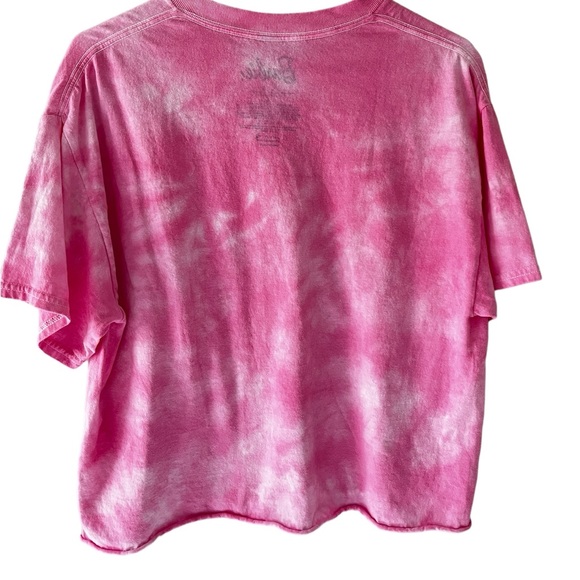 EUC Barbie Official License Pink Tie Dye Crop Top Size L - Picture 2 of 4
